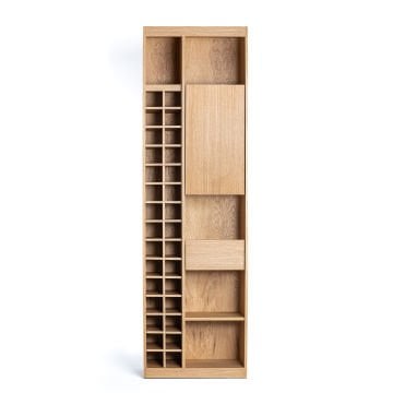 Hane Şaraplıklı Kitaplık - 65cm